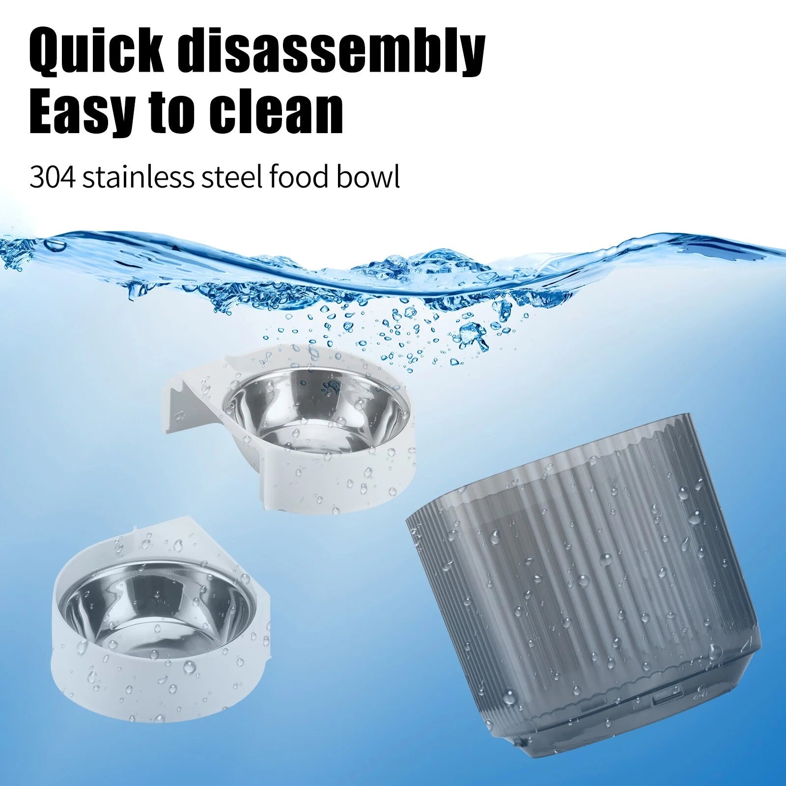 Threes Tree Smart Automatic Cat Feeder with HD Camera - 5L Capacity & Remote APP Control for Two Pets